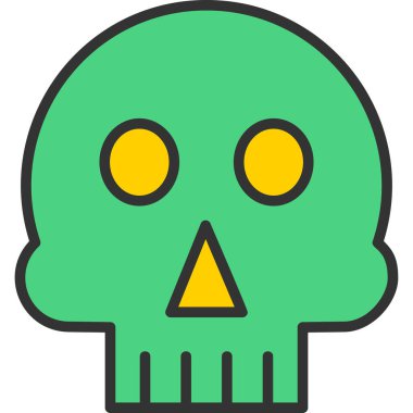 Cadılar Bayramı ikonu. Web için korkunç vektör simgesinin özet çizimi