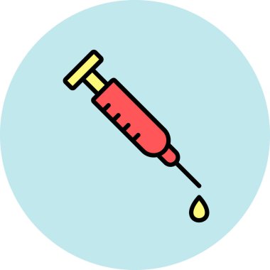 Enjeksiyon. İkonum. Basit resimleme