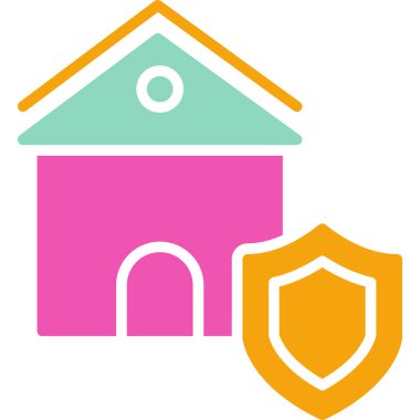 Shield web simgesi, basit vektör illüstrasyonu