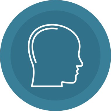 erkek profil simgesi rozet biçiminde