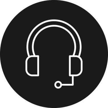 kulaklık simgesi vektör illüstrasyonu