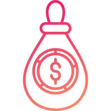 Bir torba simgesinin vektör illüstrasyonu