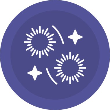 Havai fişekler. Web simgesi basit tasarım