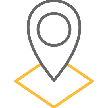 harita pin ikonu vektör illüstrasyonu