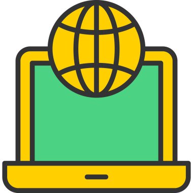 İnternet web simgesi basit tasarım