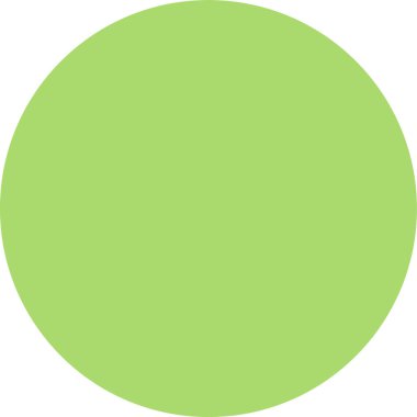 Beyaz arkaplan, vektör üzerindeki basit ve minimalist daire simgesi