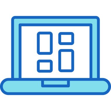 Bilgisayar. Web simgesi basit illüstrasyon