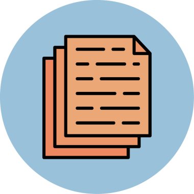 Belge. Web simgesi basit illüstrasyon