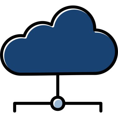 bulut hesaplama vektörü simgesi