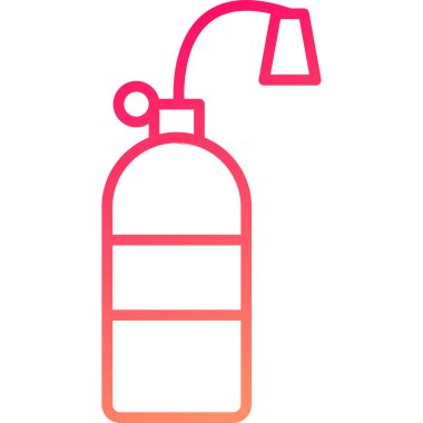 Yangın söndürücüsü. Web simgesi vektör illüstrasyonu