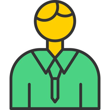 İş adamı. Web simgesi basit illüstrasyon