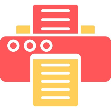 Yazıcı. Web simgesi basit illüstrasyon