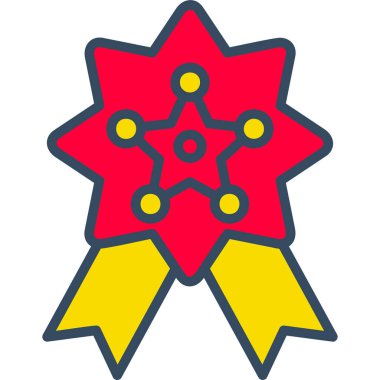 Rozet simge vektör çizim