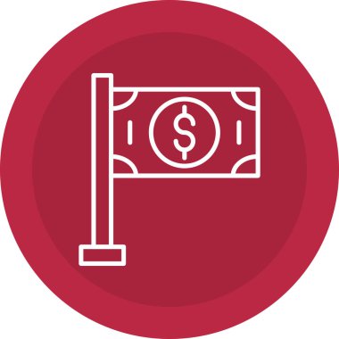 Paranın vektör illüstrasyonu modern simge