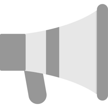 megafon ikonu. Basit vektör illüstrasyonu