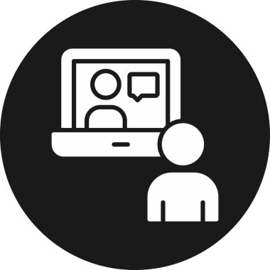 video konferans simge vektör çizim