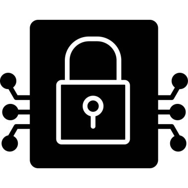 Kilit. Web simgesi basit illüstrasyon