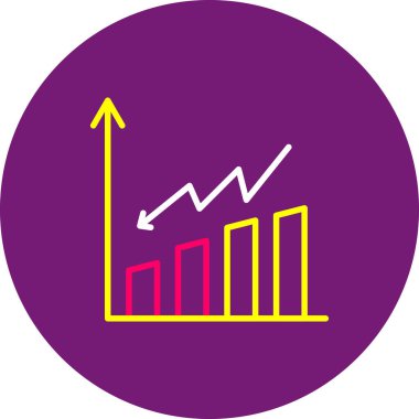 İş ve finans simgesinin vektör illüstrasyonu