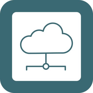 bulut hesaplama simgesi, vektör illüstrasyonu