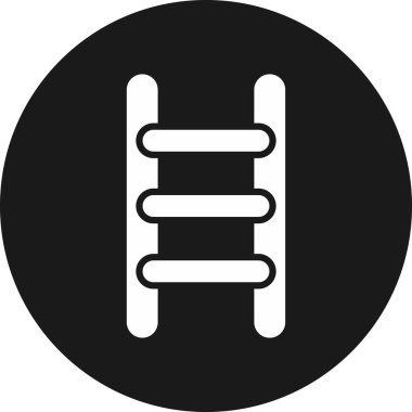 Merdiven simgesi soyut arkaplan grubunda izole edildi