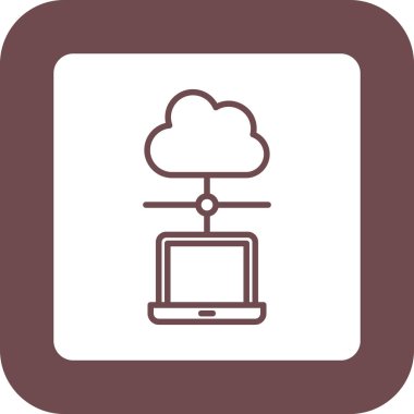 Kolayca düzenleyebilen ya da düzenleyebilen bulut hesap vektörü simgesi