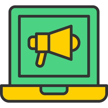 Konuşmacı. Web simgesi basit illüstrasyon