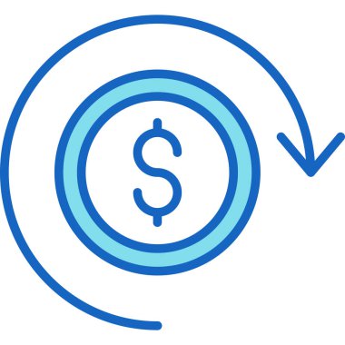 Dolar simgesi vektör illüstrasyonu