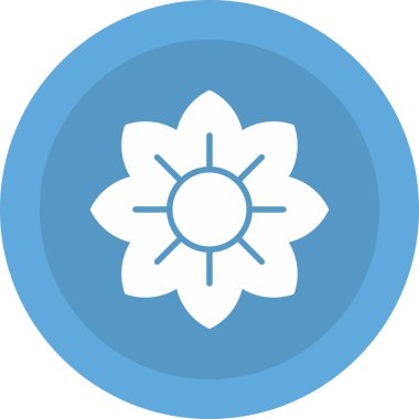 çiçek simgesi, vektör illüstrasyonu