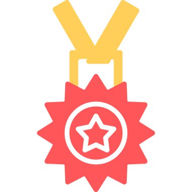 Madalya. Web simgesi basit illüstrasyon