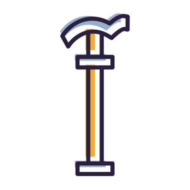 Kürek aleti simgesi. vektör izole çizimi.