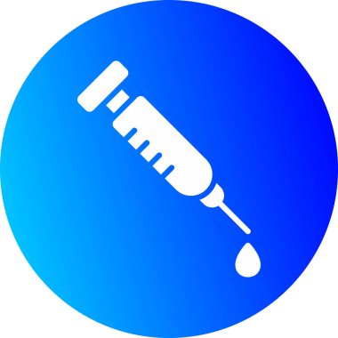 Beyaz arka planda mavi çizgi saç kurutma ikonu izole edildi. Saç kurutma makinesi tabelası. Saç kurutma sembolü. Sıcak hava üfleme. Mavi daire düğmesi. vektör illüstrasyonu