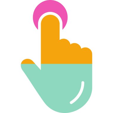 parmak jest simgesi düz biçimli