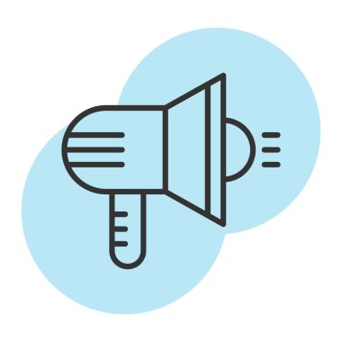 Konuşmacı. Web basit illüstrasyon tasarımı