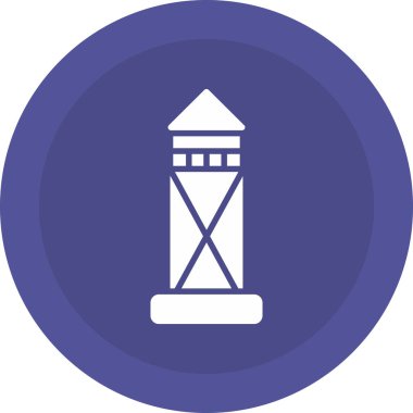 Deniz feneri simgesinin vektör illüstrasyonu