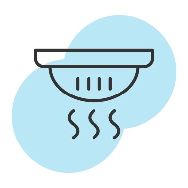 duş simgesi, vektör illüstrasyonu