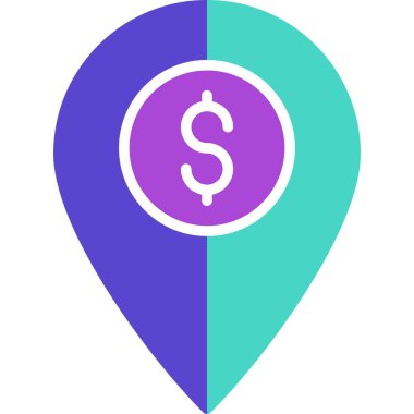 Dolar. Web simgesi basit illüstrasyon