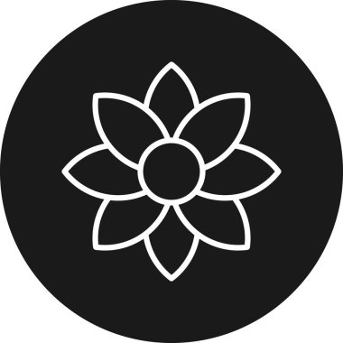 çiçek simgesi, vektör illüstrasyonu