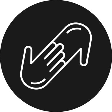 Bir el simgesinin vektör illüstrasyonu