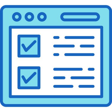 Kontrol listesi simgesi vektör illüstrasyonu