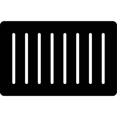 Araba radyatörü ikonu. Web tasarımı için düz bir tabelanın vektör çizimi