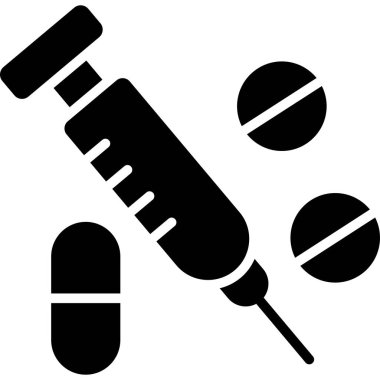 Şırınga. Web simgesi basit illüstrasyon