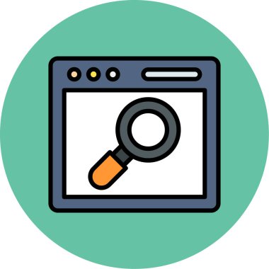 Arama simgesi, vektör illüstrasyonu