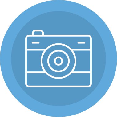 Kamera simgesinin vektör illüstrasyonu