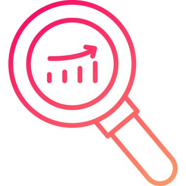 Büyüteç simgesi. Web için büyütme cam vektör simgelerinin özet çizimi