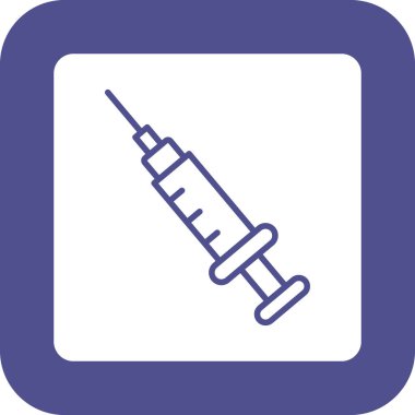 Şırınga. Web simgesi basit illüstrasyon