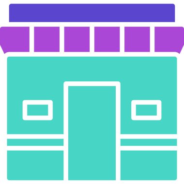 Dükkan. Web simgesi basit illüstrasyon