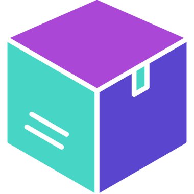 Boks yap. Web simgesi vektör illüstrasyonu