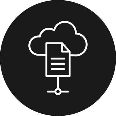 Veri bulut vektör illüstrasyonu