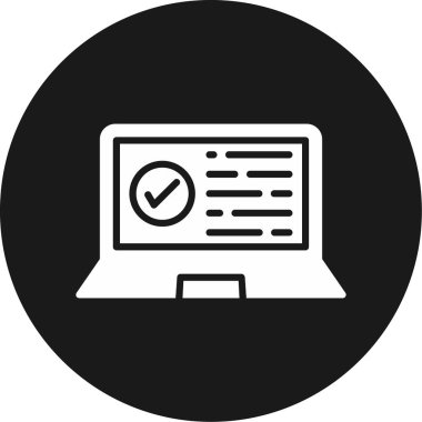 Dizüstü bilgisayar simgesinin vektör çizimi