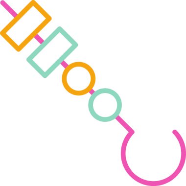 bebek kıyafetleri askısı simgesi düz stil